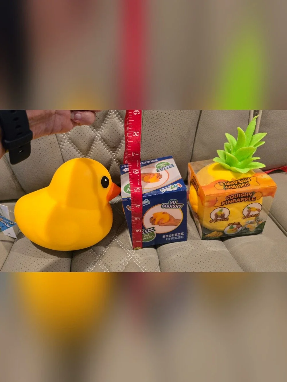 Bundle Of Yellow Squishy Duck, Cheese & Pineapple New